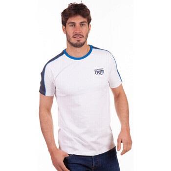 T-shirt Camberabero Tee-shirt manches courtes blanc avec bandes sur le...