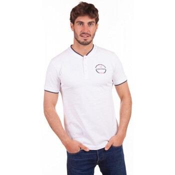 T-shirt Camberabero Tee-shirt manches courtes col boutonné blanc