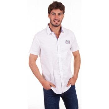 Chemise Camberabero Chemise manches courtes blanche broderie dos