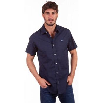 Chemise Camberabero Chemise manches courtes unie bleu marine à pois