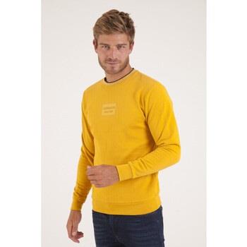 Pull Camberabero Sweat col rond uni jaune