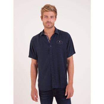 Chemise Camberabero Chemise unie manches courtes bleu marine