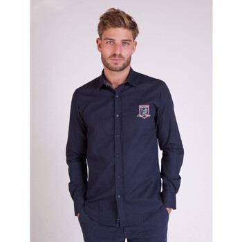 Chemise Camberabero Chemise manches longues unie bleu marine