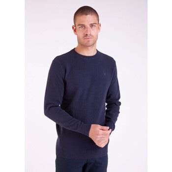 Pull Camberabero Pull uni col rond bleu marine