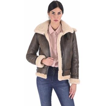 Blouson La Canadienne Bombardier cintré mouton marron-042922