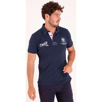 T-shirt Camberabero Polo uni détails col et broderies poitrine