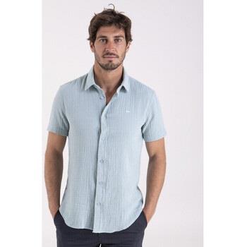 Chemise Camberabero Chemise unie en voile de coton gaufré