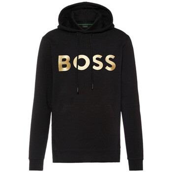 Sweat-shirt BOSS SWEAT A CAPUCHE SOODY NOIR LOGO IMPRIMÉ DORÉ