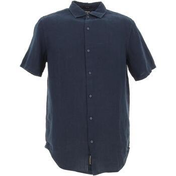 Chemise Superdry Studios casual linen s/s shirt navy