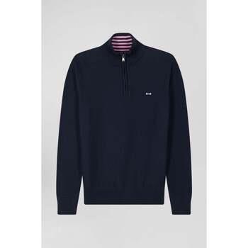 Sweat-shirt Eden Park Pull demi-zip marine