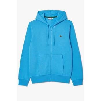 Polaire Lacoste Sweat à capuche bleu