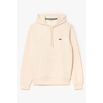 Polaire Lacoste Sweat à capuche beige