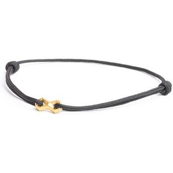 Bracelets Gemini Bracelet homme Gemini cordon Infinity Black Gold