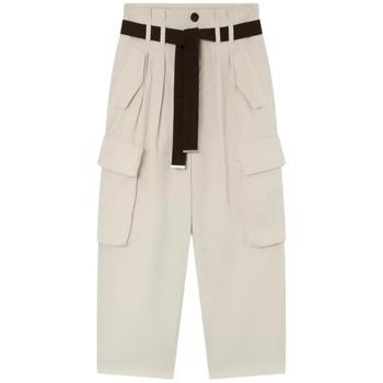 Pantalon Pinko Pantalon de chargement rose surdimension beige