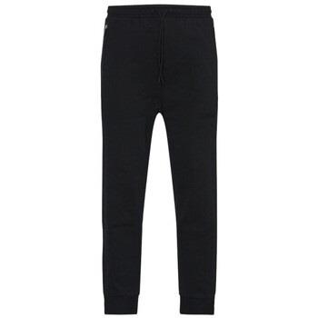 Pantalon BOSS BAS DE SURVÊTEMENT EN COTON MÉLANGÉ NOIR AVEC LOGO EN R