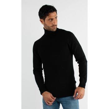 Pull Hollyghost Pull col roulé noir en touch cashemere unicolore