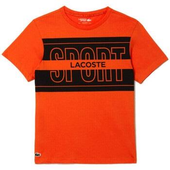 T-shirt Lacoste T-SHIRT SPORT REGULAR FIT EN COTON ORANGE