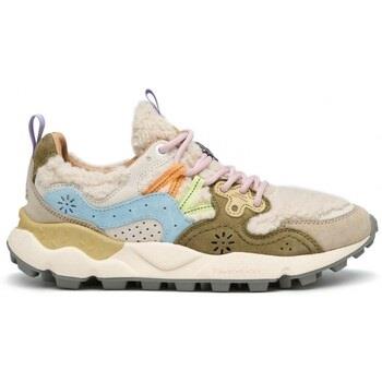 Baskets Flower Mountain Baskets Yamano 3 Beige Militaire Bleu Ciel