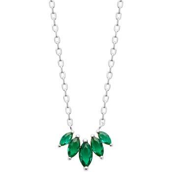 Collier Brillaxis Collier en argent rhodié et Oxydes verts