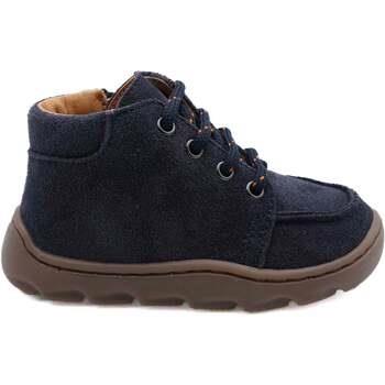 Bottines enfant Babybotte Bottillons Barefoot Anatomic Velour Bleu