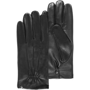 Gants Isotoner Gants Homme tactiles cuir et soie Noir