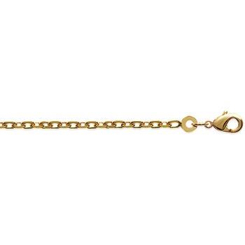 Collier Brillaxis Chaîne maille forçat plaqué or 750/1000 55cm