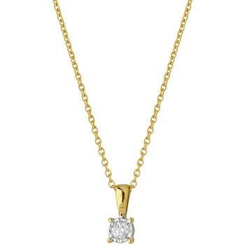 Collier Brillaxis Collier or jaune 9 carats diamant 0.050ct