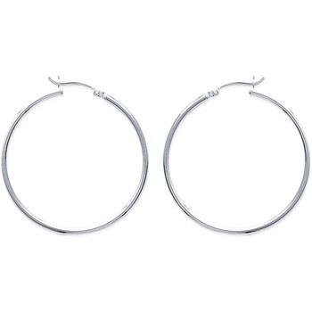 Boucles oreilles Brillaxis Créoles argent 40mm