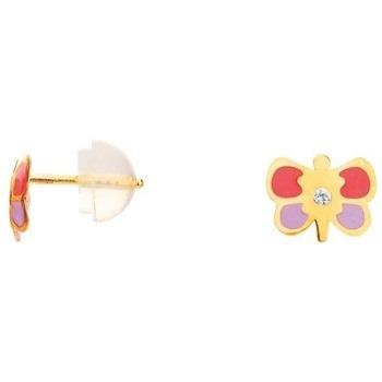 Boucles oreilles Cleor Boucles d'oreilles en or 375/1000 et oxyde