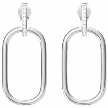 Bijoux Orusbijoux Boucles D'oreilles Simple Anneau Argent Rhodié Olga ...