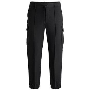 Pantalon BOSS PANTALON CARGO EN TISSU STRETCH DÉPERLANT NOIR T_CHESTE