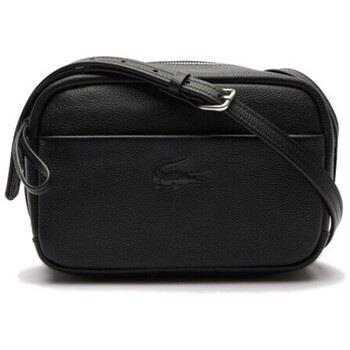 Sac Lacoste SAC BANDOULIÈRE CITY COURT EN CUIR GRAINÉ NOIR