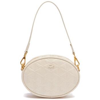 Sac Lacoste SAC OVALE MAHEKI EN CUIR EMBOSSÉ BEIGE