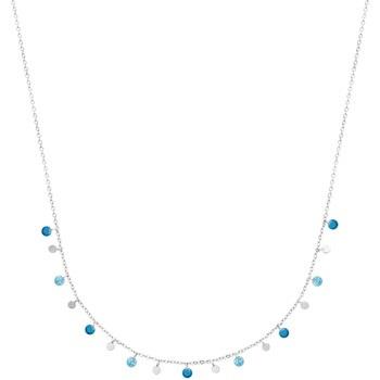 Collier Brillaxis Collier argent pampilles bleues