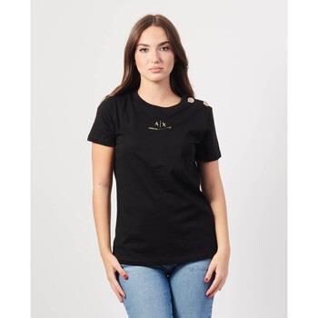 T-shirt EAX T-shirt femme avec boutons sur l'épaule