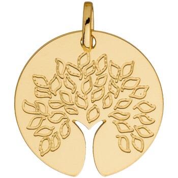 Pendentifs Brillaxis Médaille arbre de vie tronc découpé or 18 carats