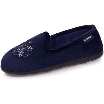 Chaussons Isotoner Chaussons charentaises Femme Marine blason