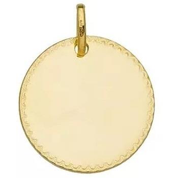 Pendentifs Brillaxis Médaille ronde or avec frise 16mm