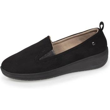 Chaussons Isotoner Chaussons mocassins à talon Femme Noir