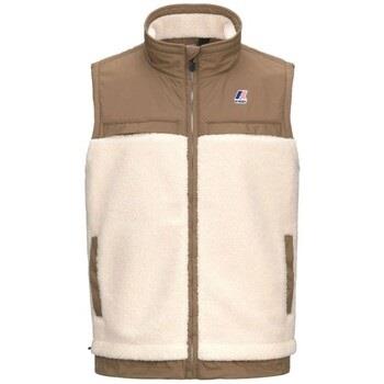 Blouson K-Way Gilet Le Vrai 30 Jile Teddy Bear Corde Ecru-Marron