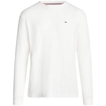 Sweat-shirt Tommy Jeans Pull homme Ref 63673 YBH Blanc