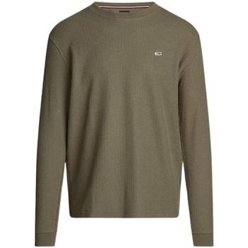 Sweat-shirt Tommy Jeans Pull homme Ref 63674 M12 Vert