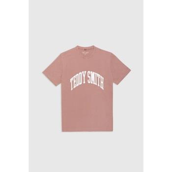 T-shirt Teddy Smith Tee Shirt EROL Bois de rose