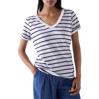 T-shirt Salsa Tee Shirt LIN Stripe Navy