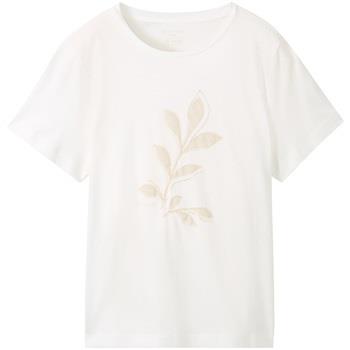 T-shirt Tom Tailor Tee Shirt Whisper White