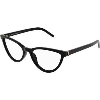 Lunettes de soleil Saint Laurent SL M138 Cadres Optiques, Noir/Transpa...