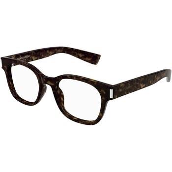 Lunettes de soleil Saint Laurent SL 722 Cadres Optiques, Havana/Transp...