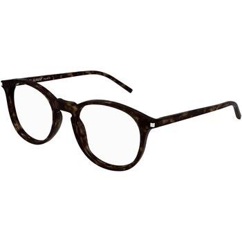 Lunettes de soleil Saint Laurent SL 106 Cadres Optiques, Havana/Transp...