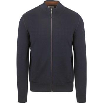 Sweat-shirt State Of Art Cardigan Fine Contrast Mix Laine Marine