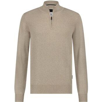 Sweat-shirt State Of Art Pull Half Zip Oak Ecru